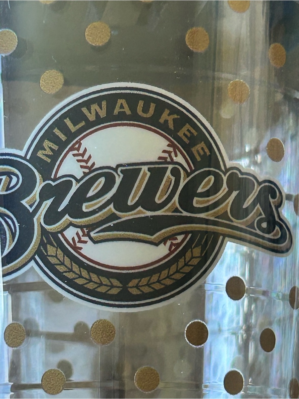 tervis Milwaukee Brewers Gold and Navy Dot 24oz Tumbler Set of 2 With Lids - Picture 3 of 10